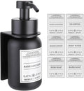 Black Glass Soap Dispenser Wall Mount by NOBTOU