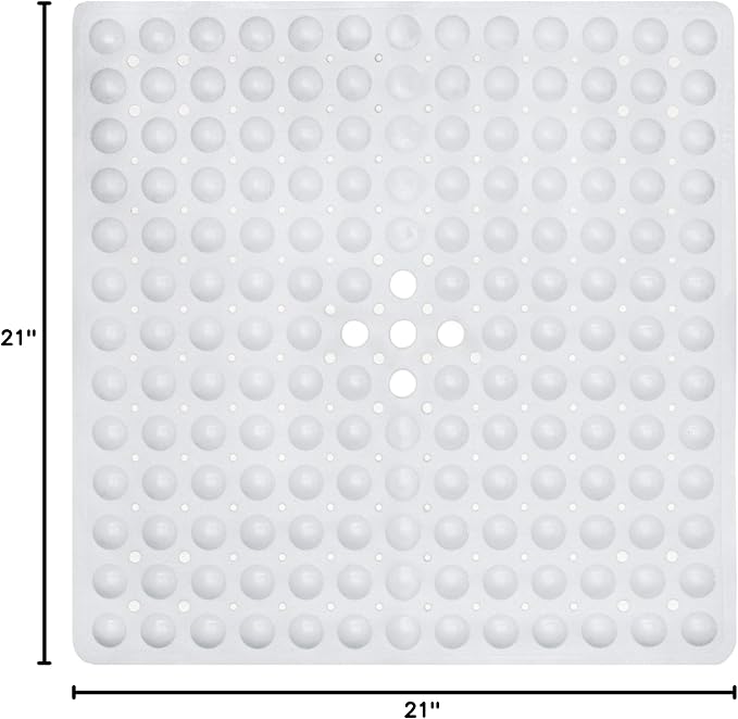 ENKOSI Non-Slip Square Shower Mat 21 x 21 inch – Anti-Slip PVC Bath Mat - Image 7