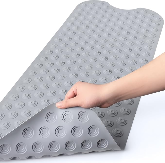 Bligli Bathtub Mat Non-Slip Without Suction Cups, 39x16inch Extra Long Bath Mats by BliGli