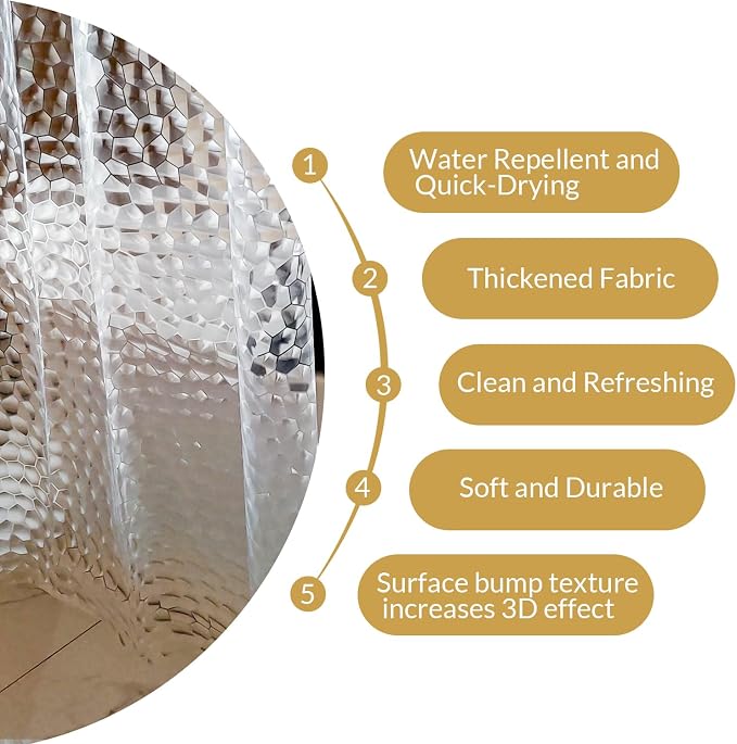 NTBAY EVA Clear Shower Curtain - Image 8
