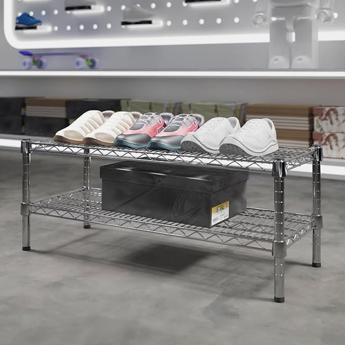 14" Deep x 36" Wide x 14" Height Wire Shelving Kit | 2-Tier | NSF Commercial - Image 2