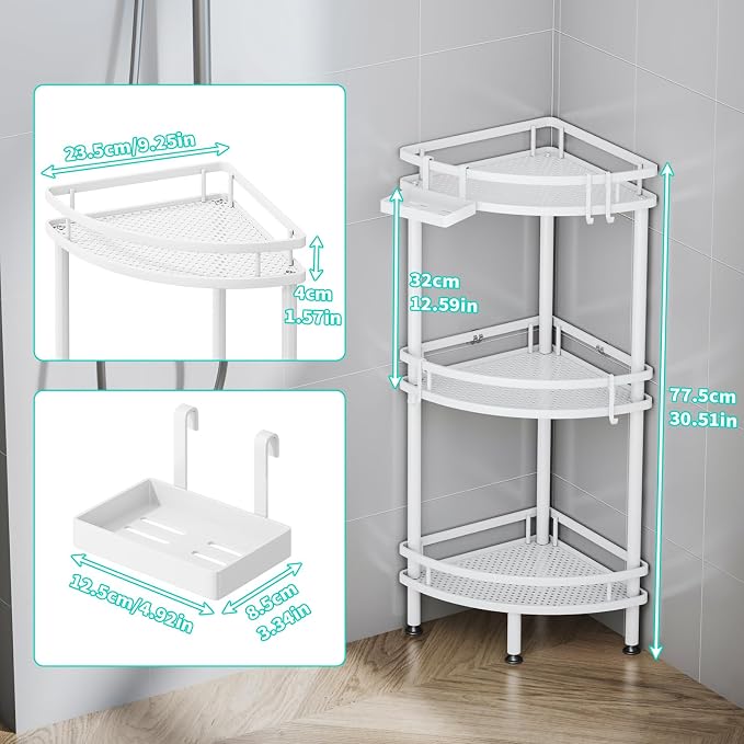HapiRm Standing Corner Shower Caddy - Image 2