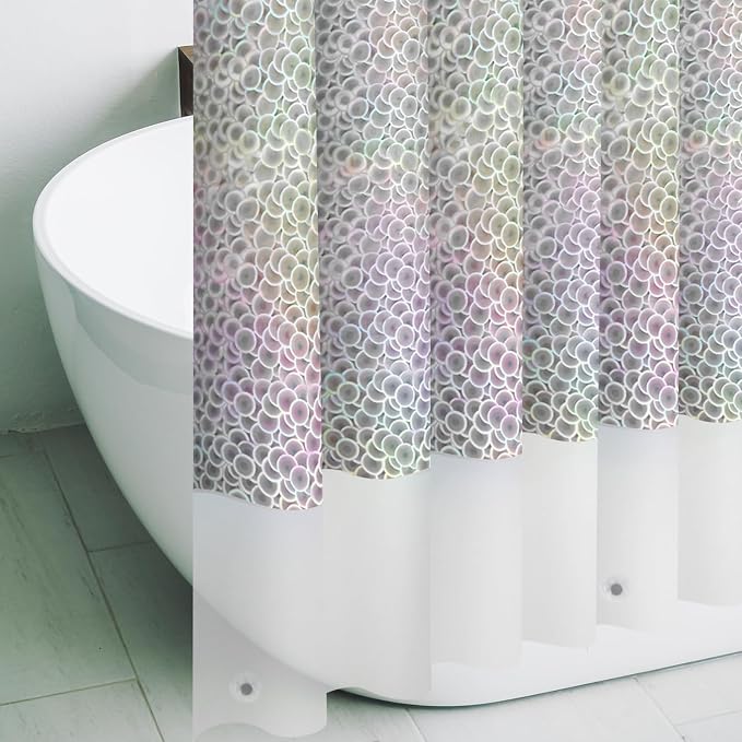 Ga-Geetopia Holographic 3D EVA Shower Curtain Liner Circle, 72x72 Premium - Image 9
