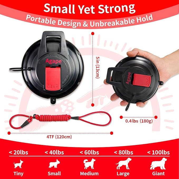 Agape Heavy Duty Dog Bathing Suction Cup - Image 3