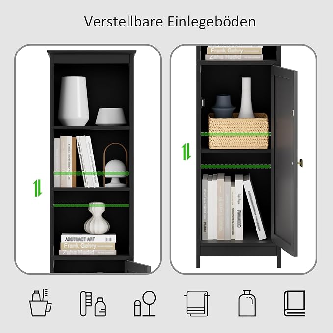 RRX Tall Bathroom Storage Cabinet, Slim Bathroom Cabinet - Image 7