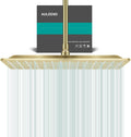 Square Rain Shower Head, High Flow Stainless Steel, Work by AULEEND