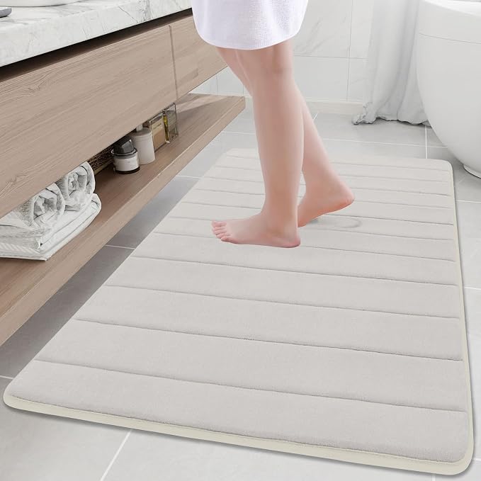 Buganda Memory Foam Bath Mat, Ultra Soft and Non-Slip Bathroom Rugs, Water by Buganda