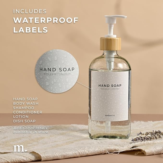 MaisoNovo Glass Hand Soap Dispenser | Dish Soap Dispenser - Image 6