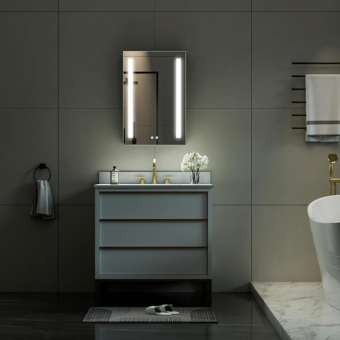WELLFOR 20" X 30" LED Medicine Cabinet - Image 12