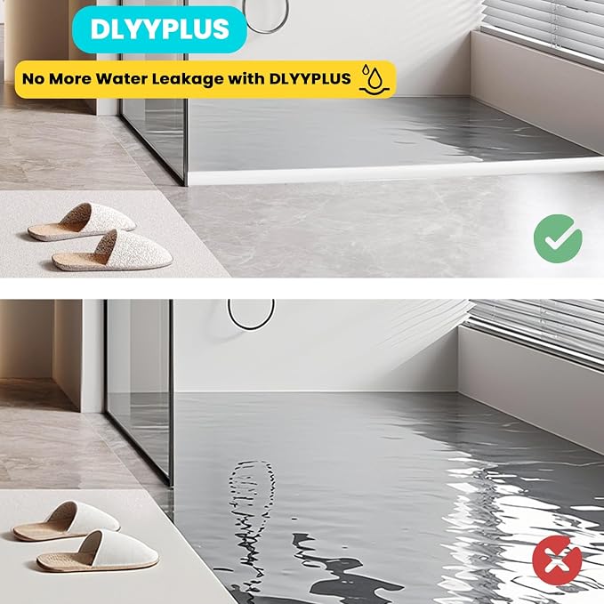 67'' Collapsible Shower Threshold Water Dam Shower Barrier Keeps Water Inside - Image 10