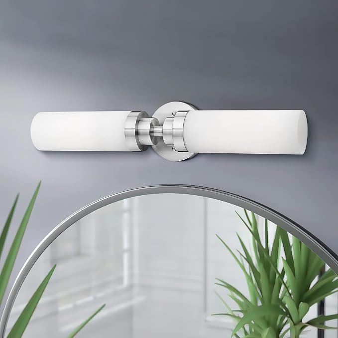 Emak Modern Brushed Nickel Bathroom Light Fixtures, 2-Light Vanity Lights - Image 7
