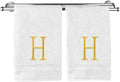 Monogrammed Hand Towel, Personalized Initial Gift, Extra Absorbent 100% Turkish by BareCotton