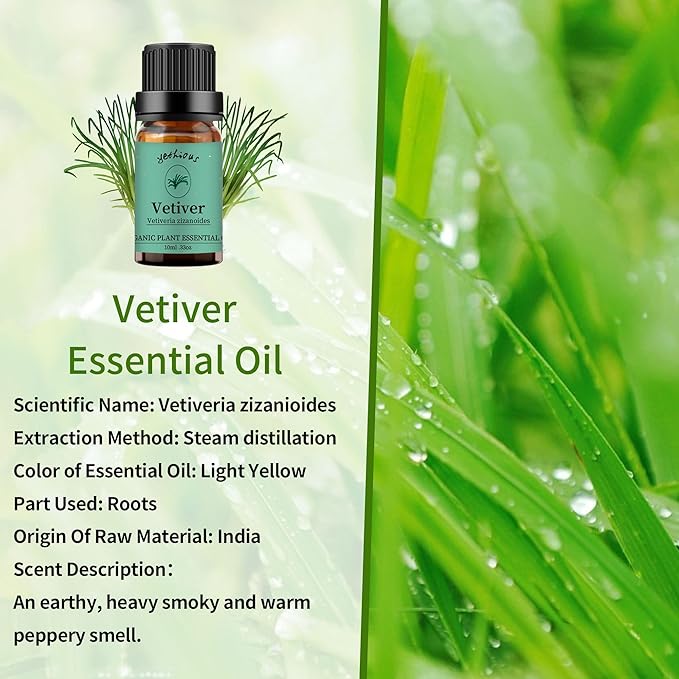 Yethious Chamomile Sandalwood Vetiver Essential Oil Set Organic 100% Pure - Image 4