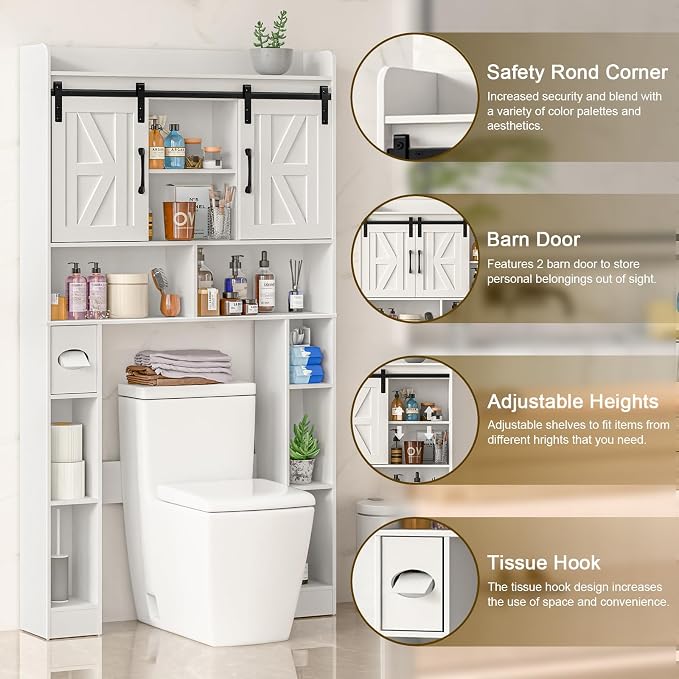 Farmhouse Storage Cabinet Over Toilet - Image 3