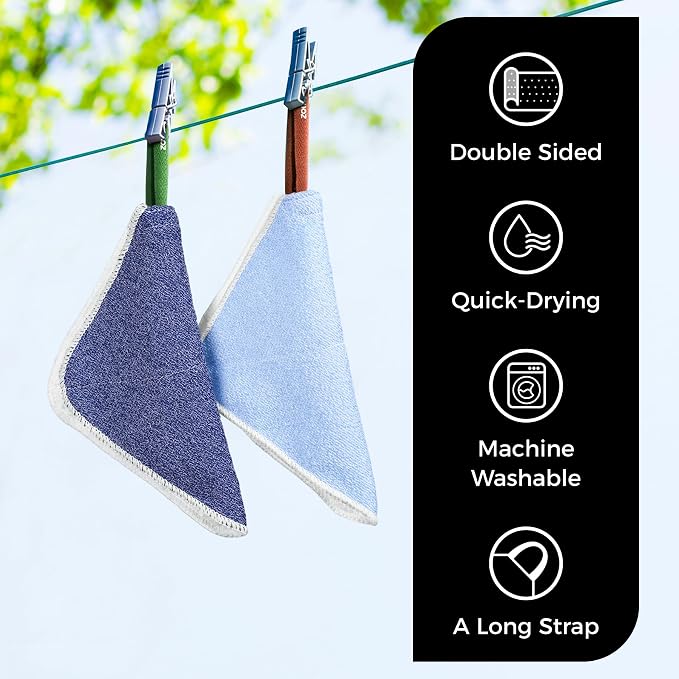ZOMCHI Exfoliating Wash Cloths for Face and Body, Dual Sided Scrub Bath Cloth - Image 7