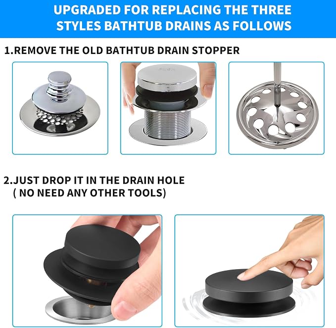 Bathtub Drain Stopper, Uxoz Universal Tub Stopper - Image 3
