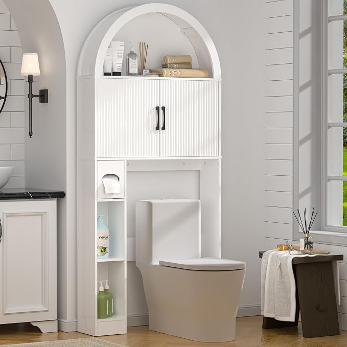 Spurgehom Over The Toilet Storage Cabinet, Bathroom Shelf Organizer Freestanding by Spurgehom