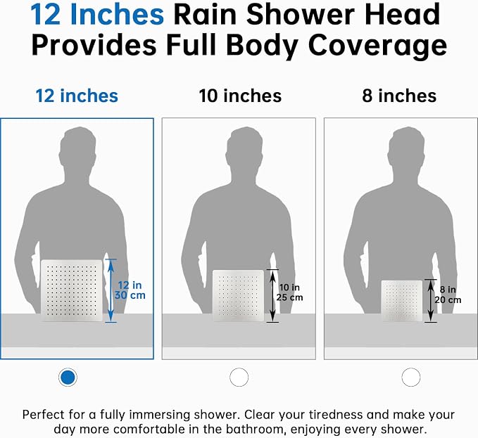 G-Promise All Metal 12 Inches Rainfall Shower Head - Image 5