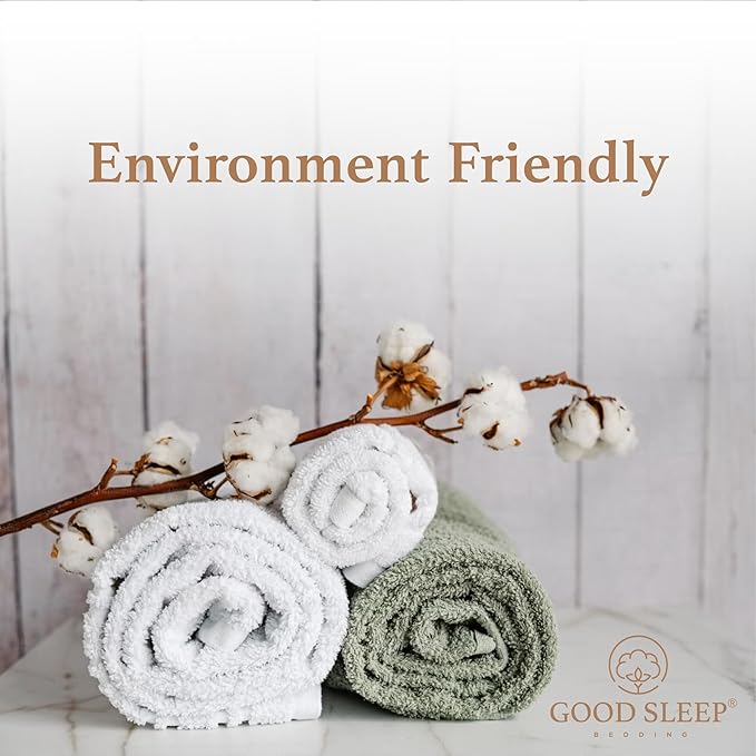 100% Cotton Bath Towel Set, 2 Bath Towel, 2 Hand Towels, 2 Wash Cloths - Image 5
