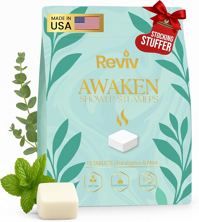 REVIV Shower Steamers Aromatherapy – 15 Long-Lasting Eucalyptus & Mint Shower by Reviv