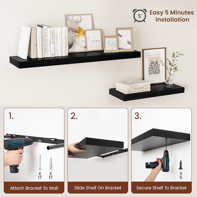 Vivelove 12" Deep Floating Shelves - Image 7