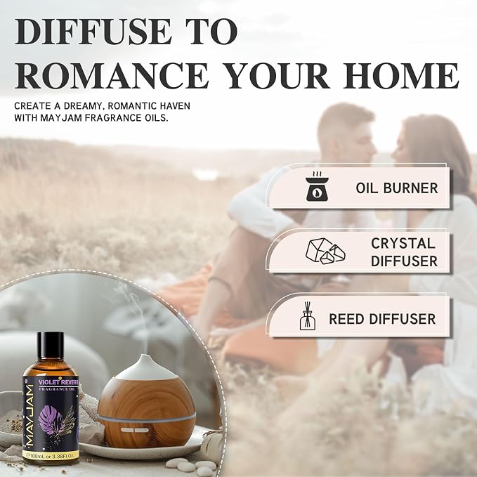 Violet Reverie Fragrance Oil Essential Oil, MAYJAM 3.38FL.OZ Violet Reverie Oil - Image 5
