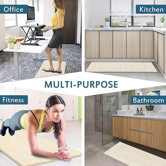 godehone Shower Mats Non Slip Without Suction Cups, PVC Loofah Bathroom Mats - Image 4