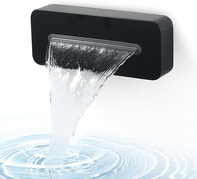 Wall Mounted Tub Spout Adjustable Waterfall Bathtub Sprayer High Flow Bathroom by COXOVAY