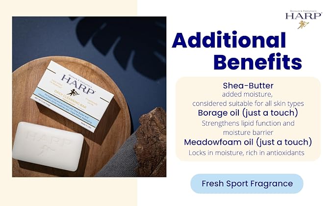 HARP pH-Balanced Body Wash Bar. 100% Syndet. Protects Moisture Barrier - Image 5