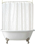 Clawfoot Tub Shower Curtain Floral Damask Liner All Around Extra Wide 180x70 by De-Mediocre