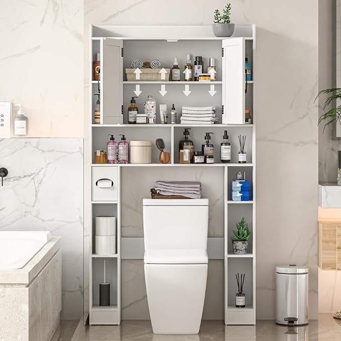 Farmhouse Storage Cabinet Over Toilet - Image 4