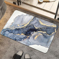 Bath Mat Rug, Gilt Marble Non Slip Quick Dry Super Absorbent Thin Bathroom Rugs by ZHUZHISHAN