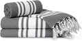 Turkish Cotton Beach Towel Pack of 4 & 1 Boho Tote Bag by Occosa-LuxuryHammamTowels