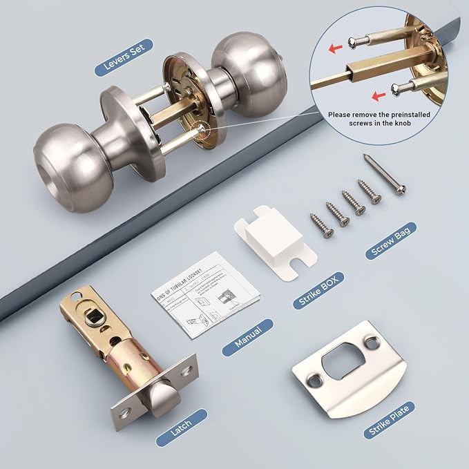 KNOBWELL Brushed Nickel Door Knobs - Image 7