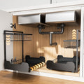 Under Sink Organizer, 2-Tier L-Shaped Pull Out Cabinet Shelf by Unknown