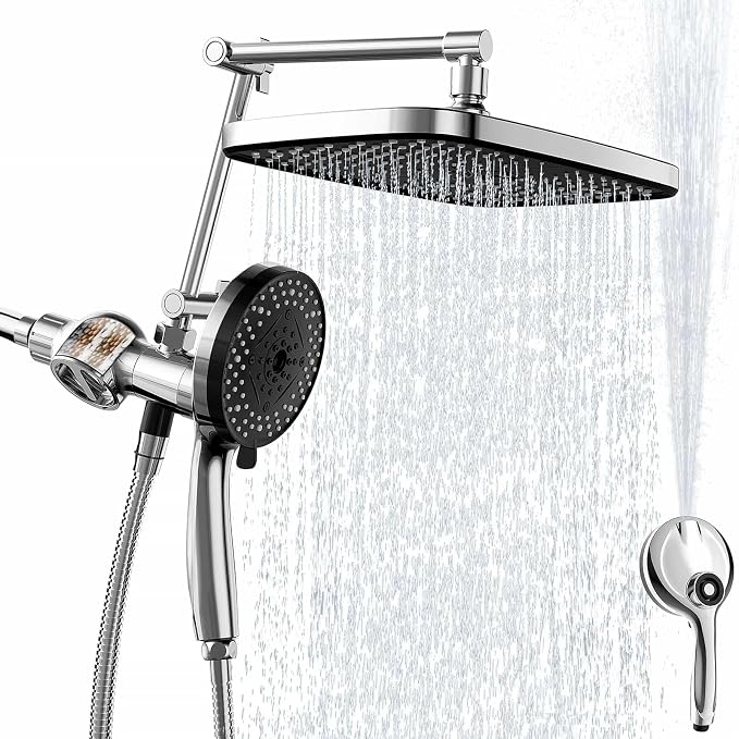 Denkee Filtered Shower Head High Pressure, 12 Inch Rain Shower Heads by Denkee