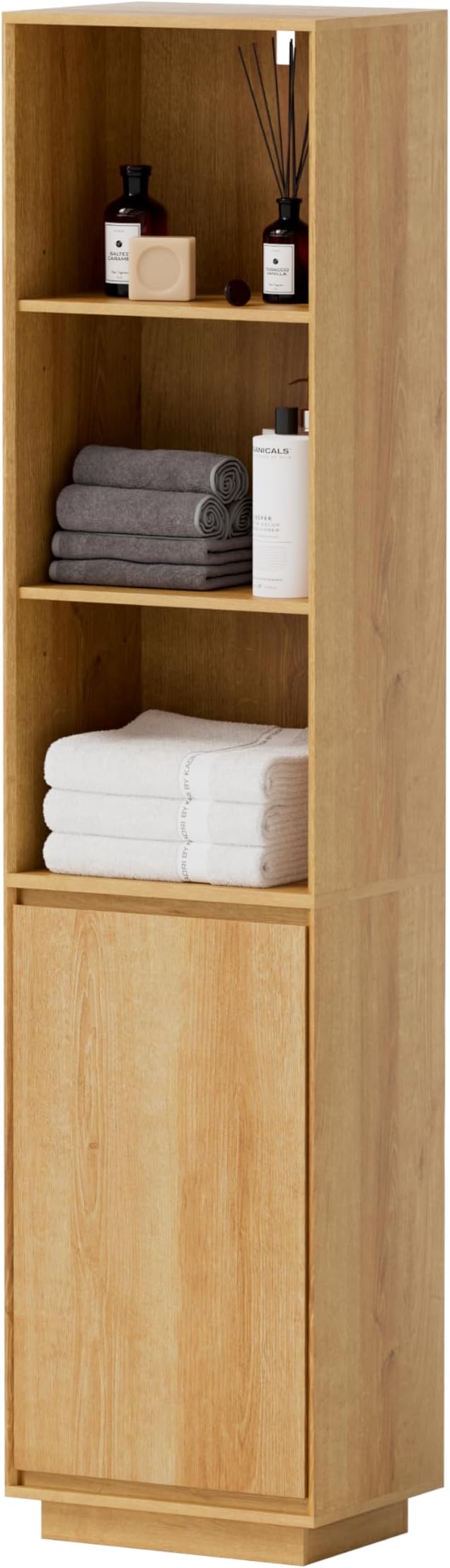 Tall Bathroom Storage Cabinet, Mid Century Modern Freestanding Cabinets - Image 7