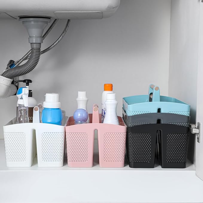 rejomiik Portable Shower Caddy Basket Plastic Cleaning Caddy Organizer Storage - Image 7