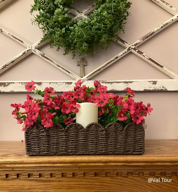 CubesLand Paper Rope Scalloped Edge Shelves Baskets Set 2, Idea - Image 4