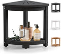 Waterproof Corner Shower Stool for Inside Shower, Poly Lumber Shower Bench Seat by BEKVEMLIVING