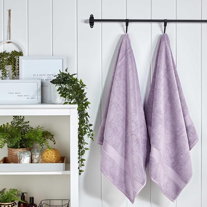 Christy Supreme Hygro 6 Piece Towel Set | Lavender | 100% Luxury Supima Cotton - Image 2
