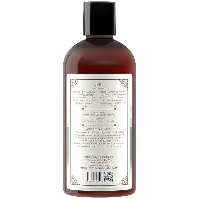 Pueblo Remedy Body Lotion, Cucumber & Eucalyptus – Hydrating & Softening - Image 2