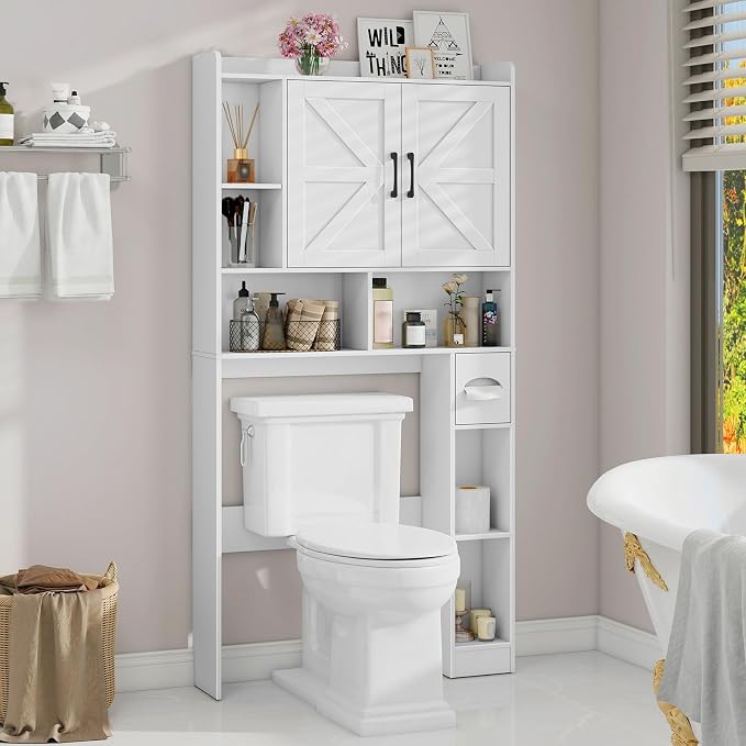 Vabches Over The Toilet Storage Cabinet, Farmhouse Storage Cabinet Over Toilet - Image 7