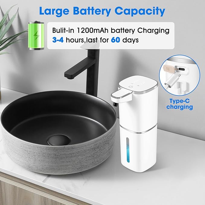 Automatic Foaming Soap Dispenser, Touchless Soap Dispenser, 13.5oz/400ml - Image 8