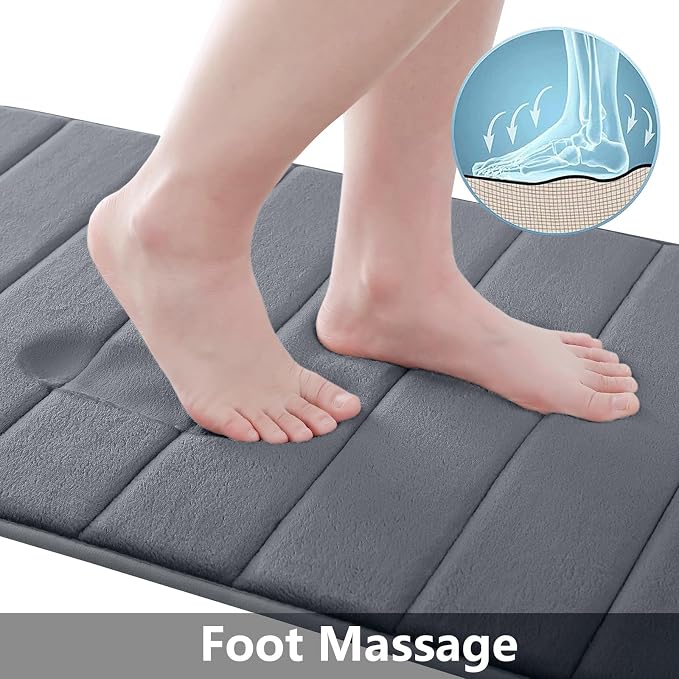 Buganda Memory Foam Bath Mat, 35.4" x 24", Ultra Soft and Non-Slip Bathroom Rugs - Image 2