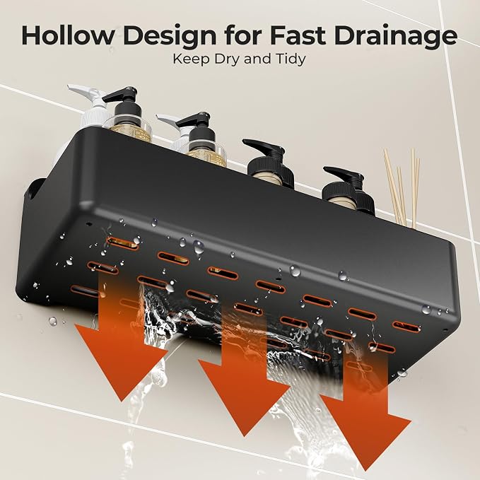 Orimade Shower Caddy 5-Pack, No-Drill Adhesive Shelves - Image 5