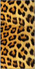 Leopard Print Yellow Black Beach Towel 36"x72" Quick-Dry Sand-Free Lightweight by Rstick