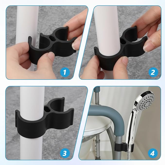 2 PCS Shower Head Holder for Shower Chair, Universal Bath Seat Shower Bracket - Image 4