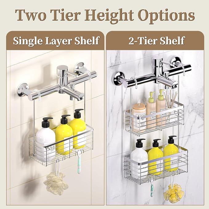 DELLAN Hanging Shower Organizer, Shower Rack - Image 6