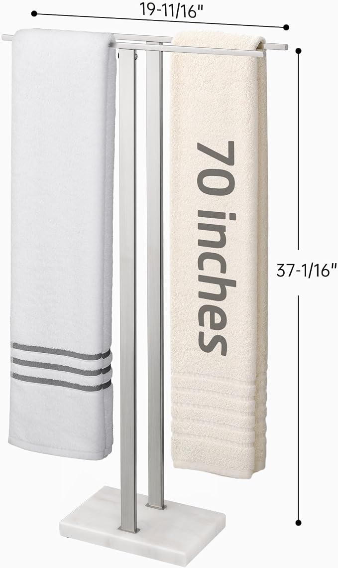KES Standing Towel Rack Taller Version, Free Standing Towel Holder Stand - Image 6